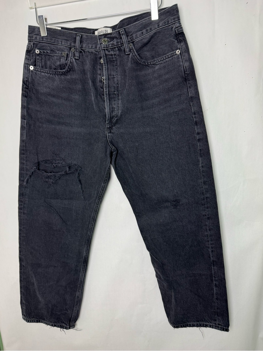 AGOLDE Black 90s Crop Loose Fit Jeans size 30